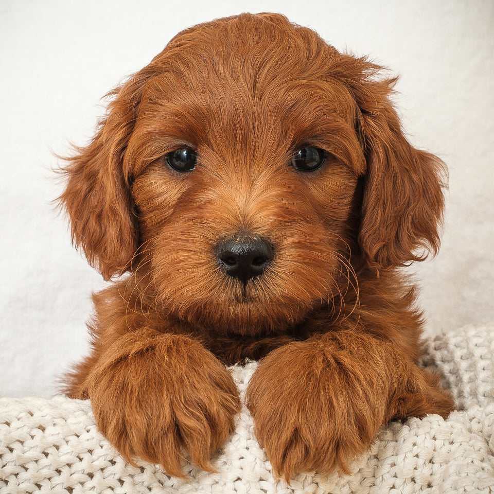 Mini Multigen Goldendoodle - Green Boy - RESERVED for Rachit