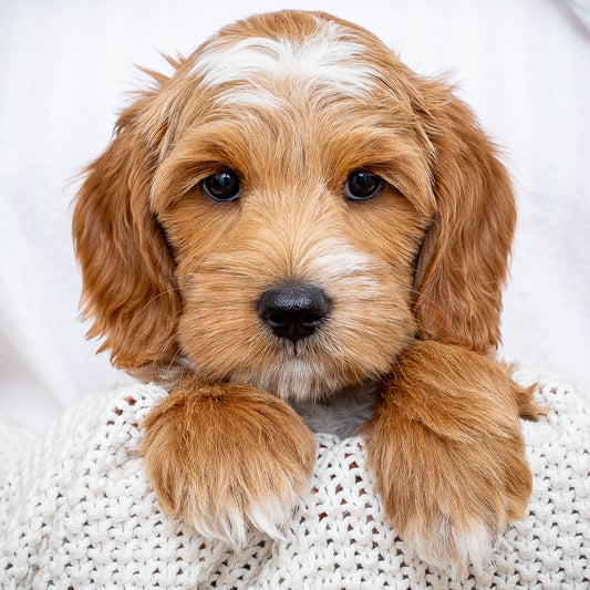 Mini Multigen Goldendoodle - Pink Girl RESERVED for Linh!