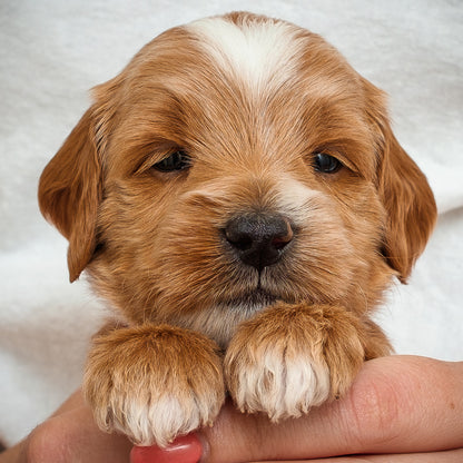 Mini Multigen Goldendoodle - Pink Girl RESERVED for Linh!